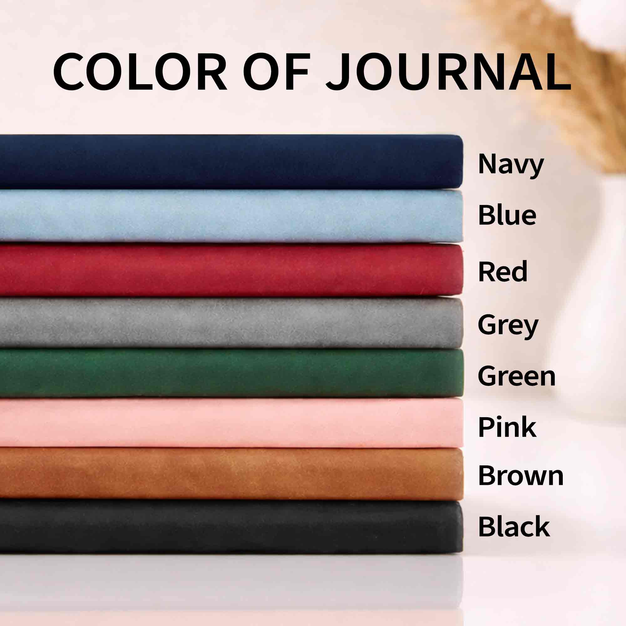 Personalized Leather Journal Birth Flower Gift for Daughter Leather Journal GradoCreations