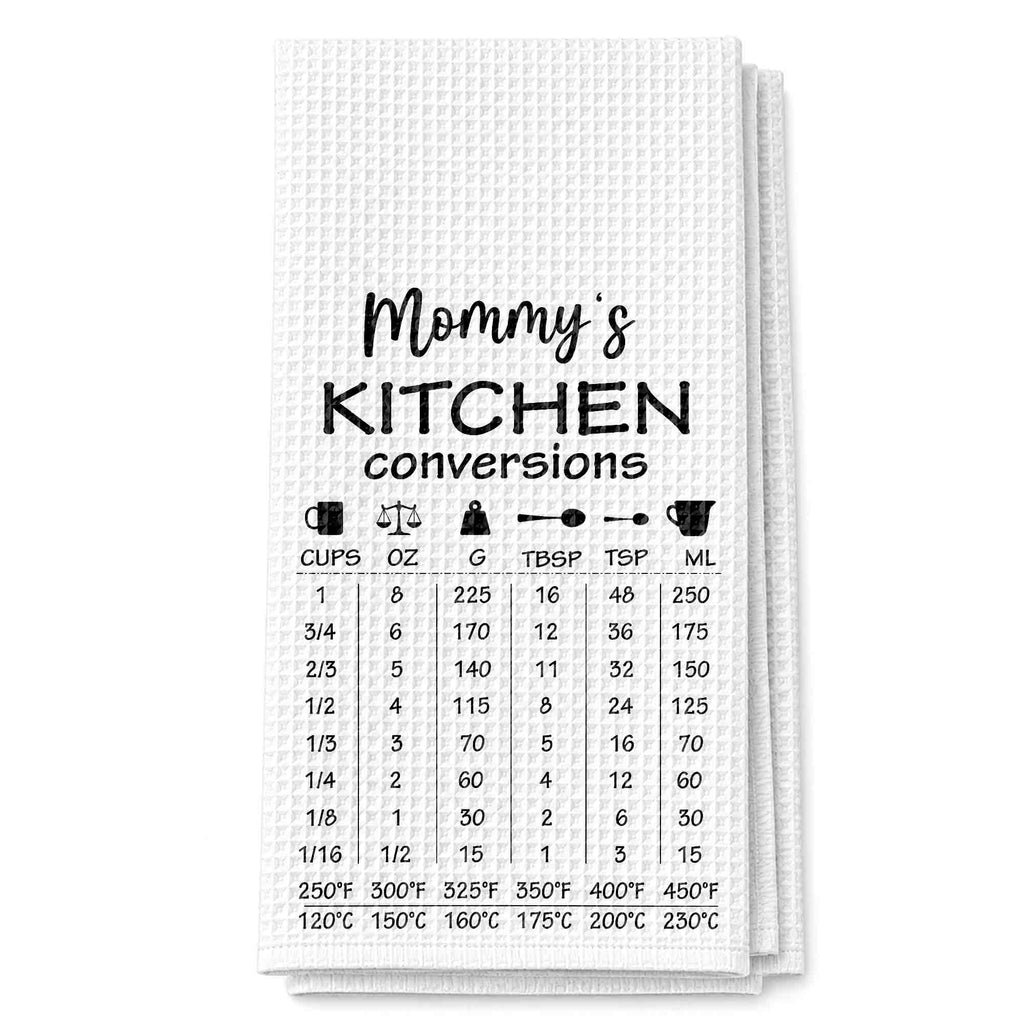 Personalized Kitchen Towel Measurement Chart Gift for Mom Kitchen Towel GradoCreations