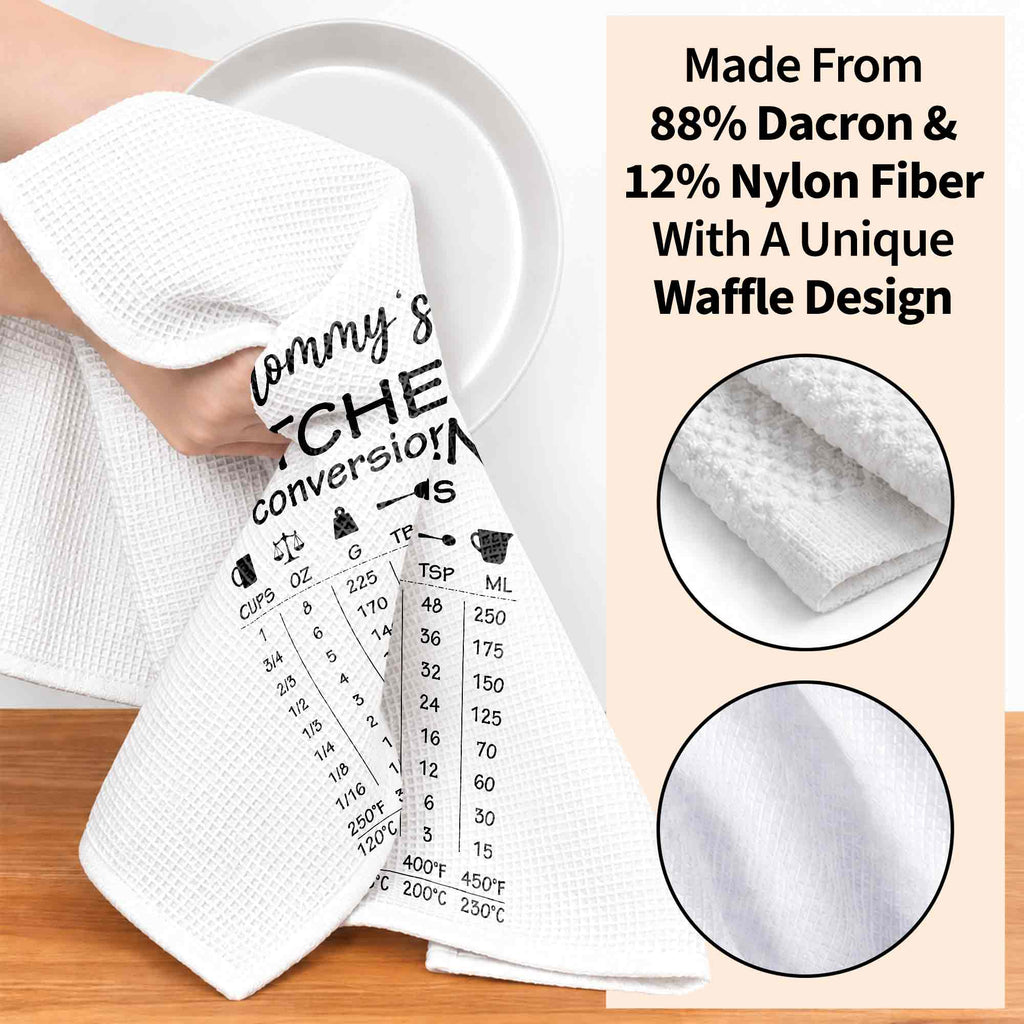 Personalized Kitchen Towel Measurement Chart Gift for Mom Kitchen Towel GradoCreations