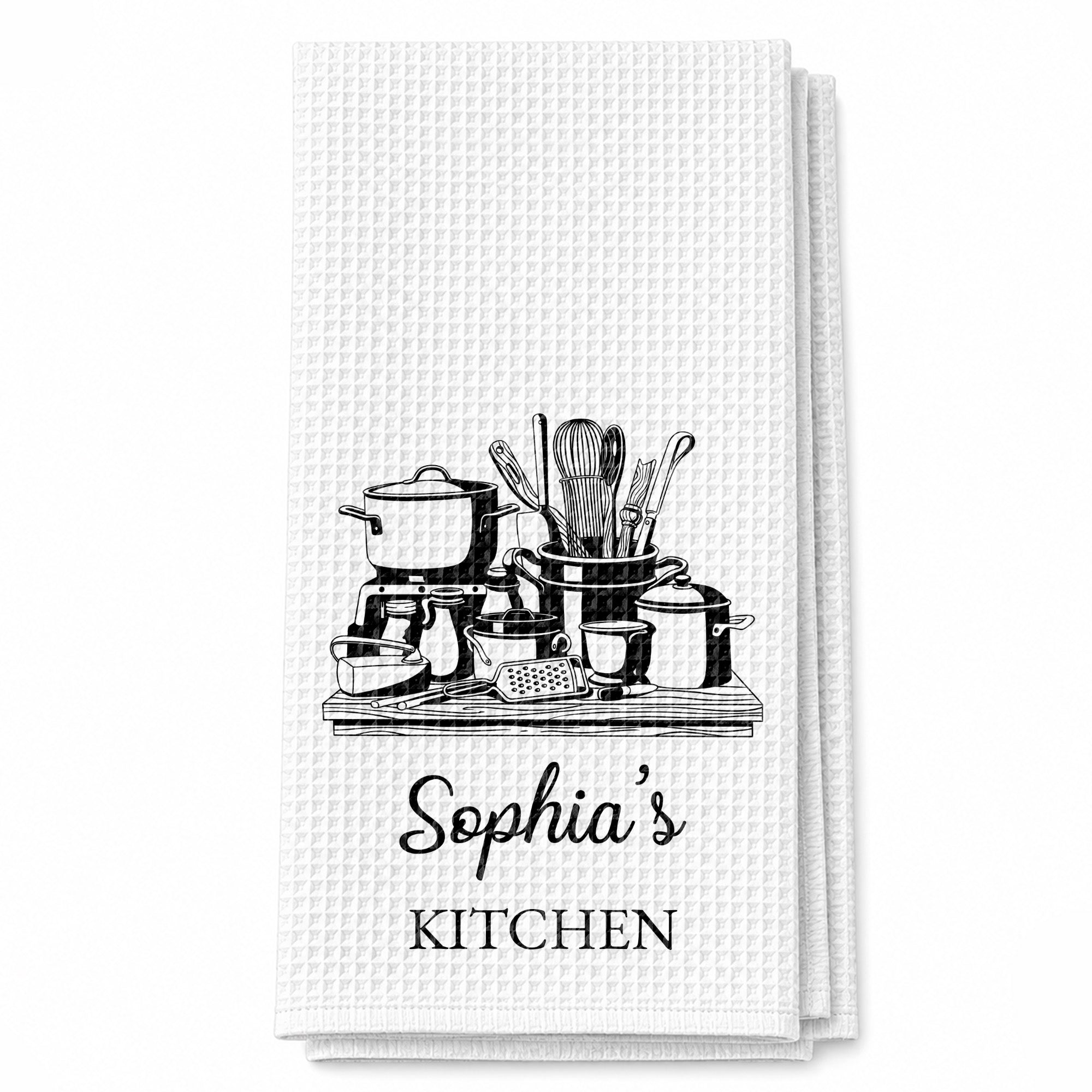 Personalized Kitchen Towel Custom Name for Culinary Lovers