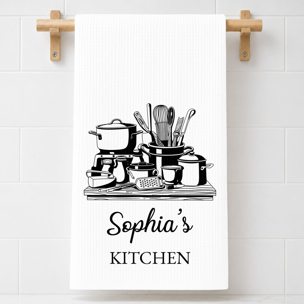 Personalized Kitchen Towel Custom Name for Culinary Lovers