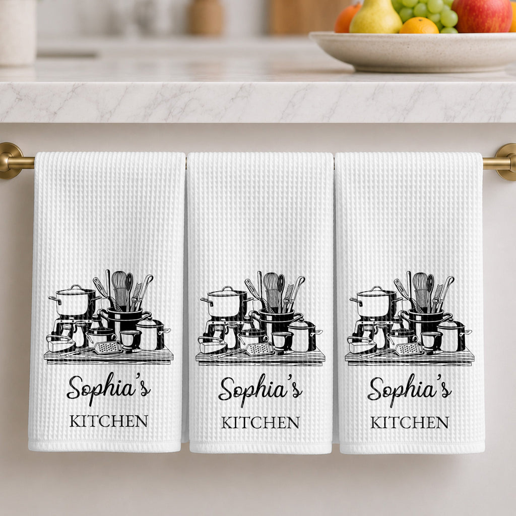 Personalized Kitchen Towel Custom Name for Culinary Lovers