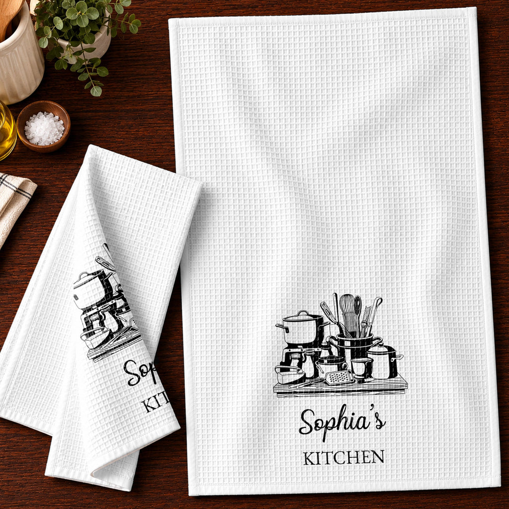 Personalized Kitchen Towel Custom Name for Culinary Lovers