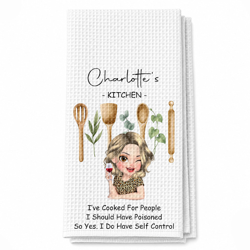 Personalized Funny Kitchen Towel Custom Quote Gift for Her Kitchen Towel GradoCreations