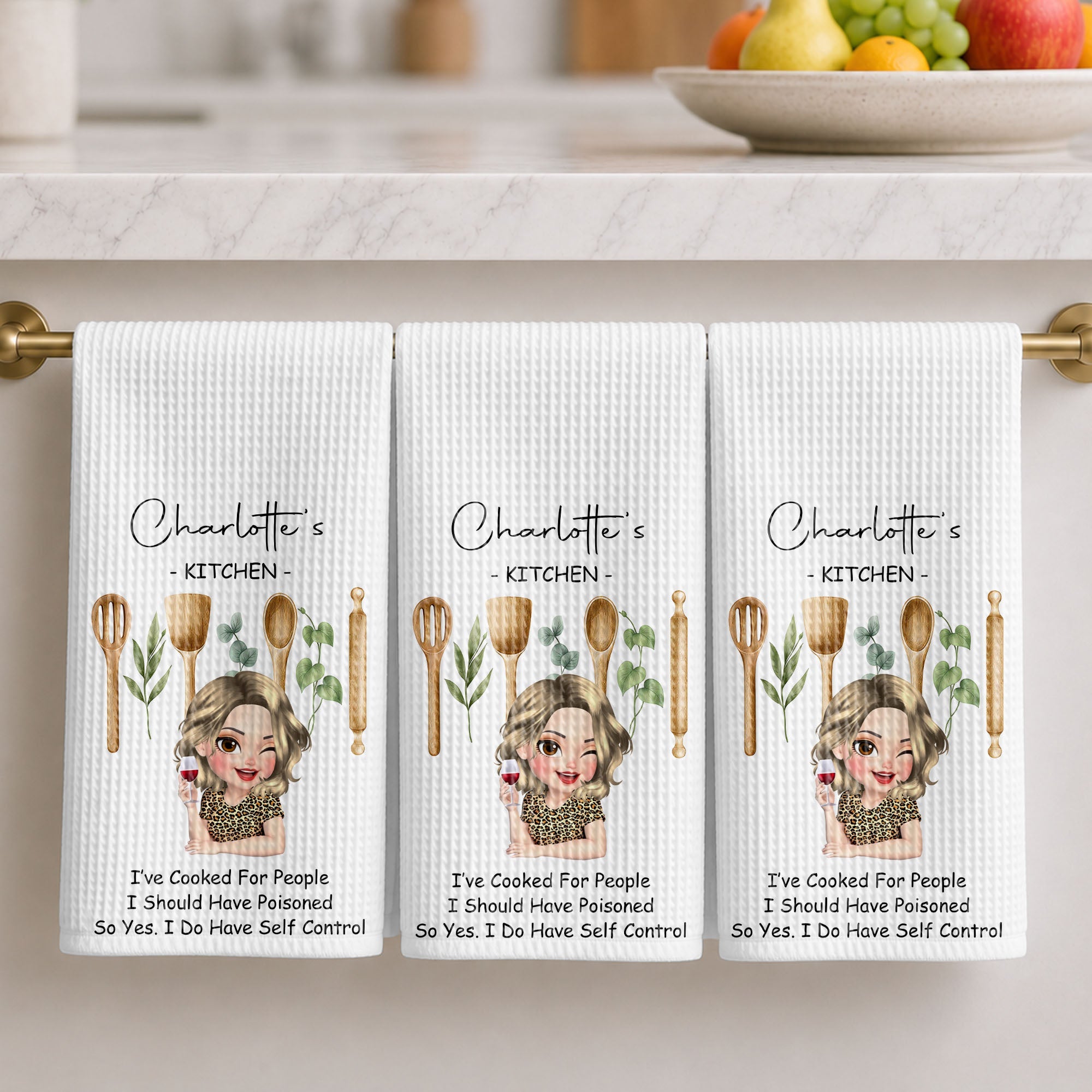 Personalized Funny Kitchen Towel Custom Quote Gift for Her Kitchen Towel GradoCreations