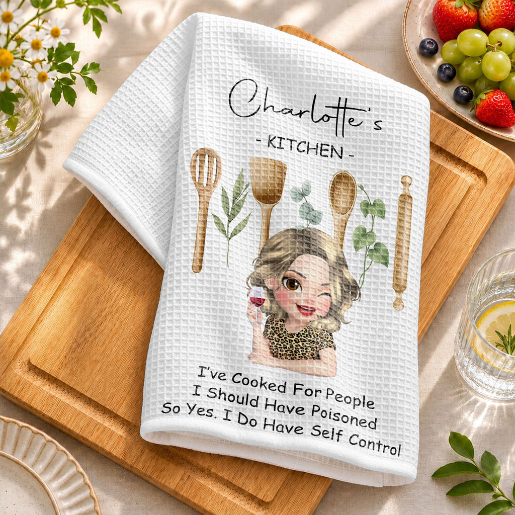 Personalized Funny Kitchen Towel Custom Quote Gift for Her Kitchen Towel GradoCreations