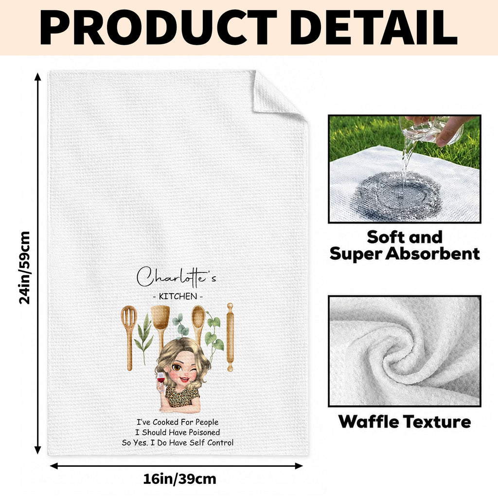 Personalized Funny Kitchen Towel Custom Quote Gift for Her Kitchen Towel GradoCreations