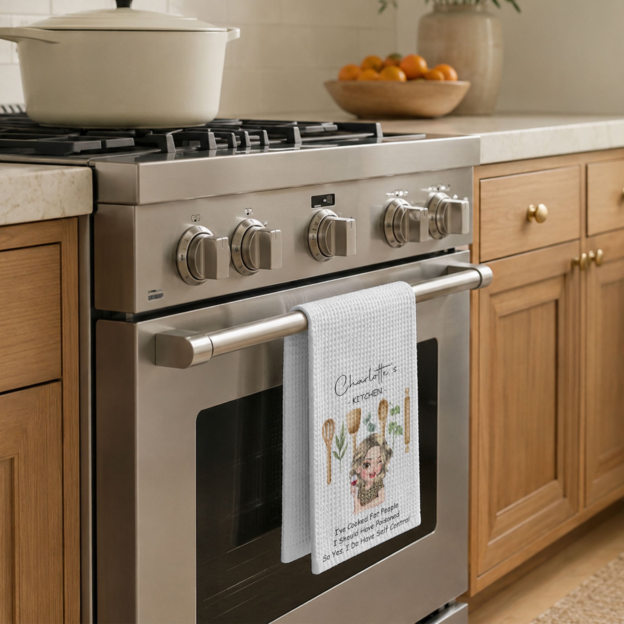 Personalized Funny Kitchen Towel Custom Quote Gift for Her Kitchen Towel GradoCreations