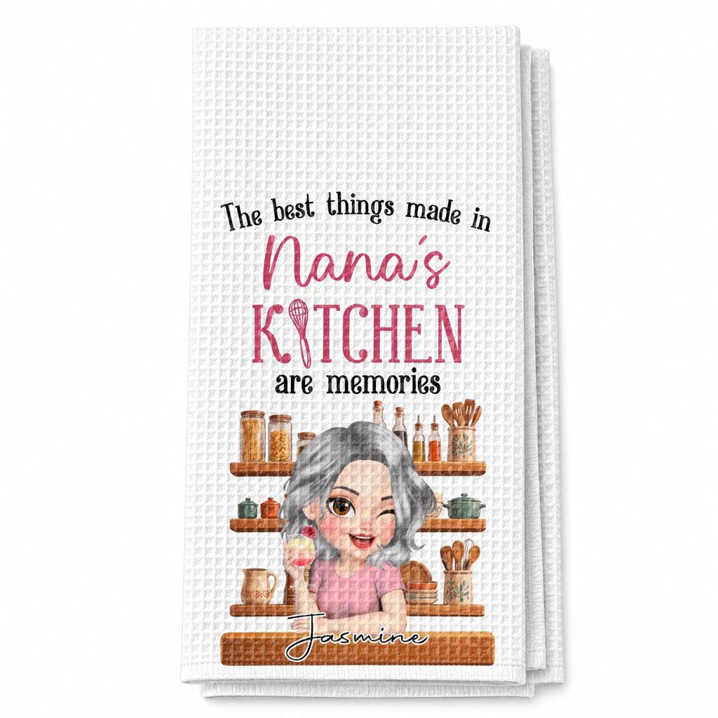 Personalized Kitchen Towel Custom Gift for Grandma Decor Kitchen Towel GradoCreations