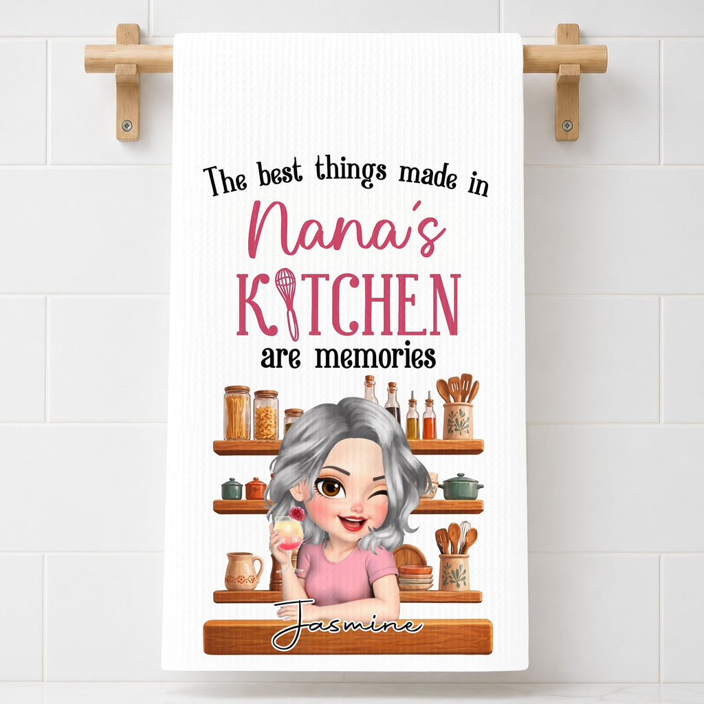 Personalized Kitchen Towel Custom Gift for Grandma Decor Kitchen Towel GradoCreations