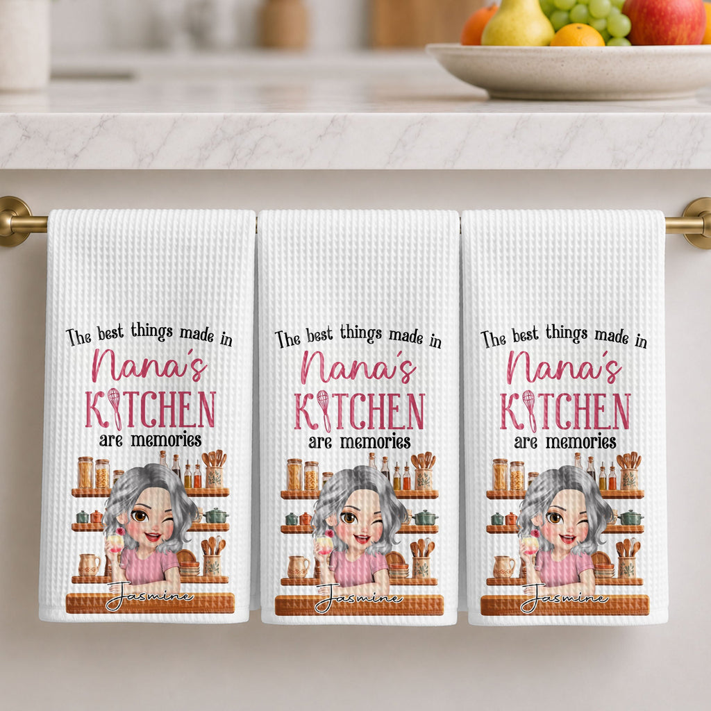 Personalized Kitchen Towel Custom Gift for Grandma Decor Kitchen Towel GradoCreations