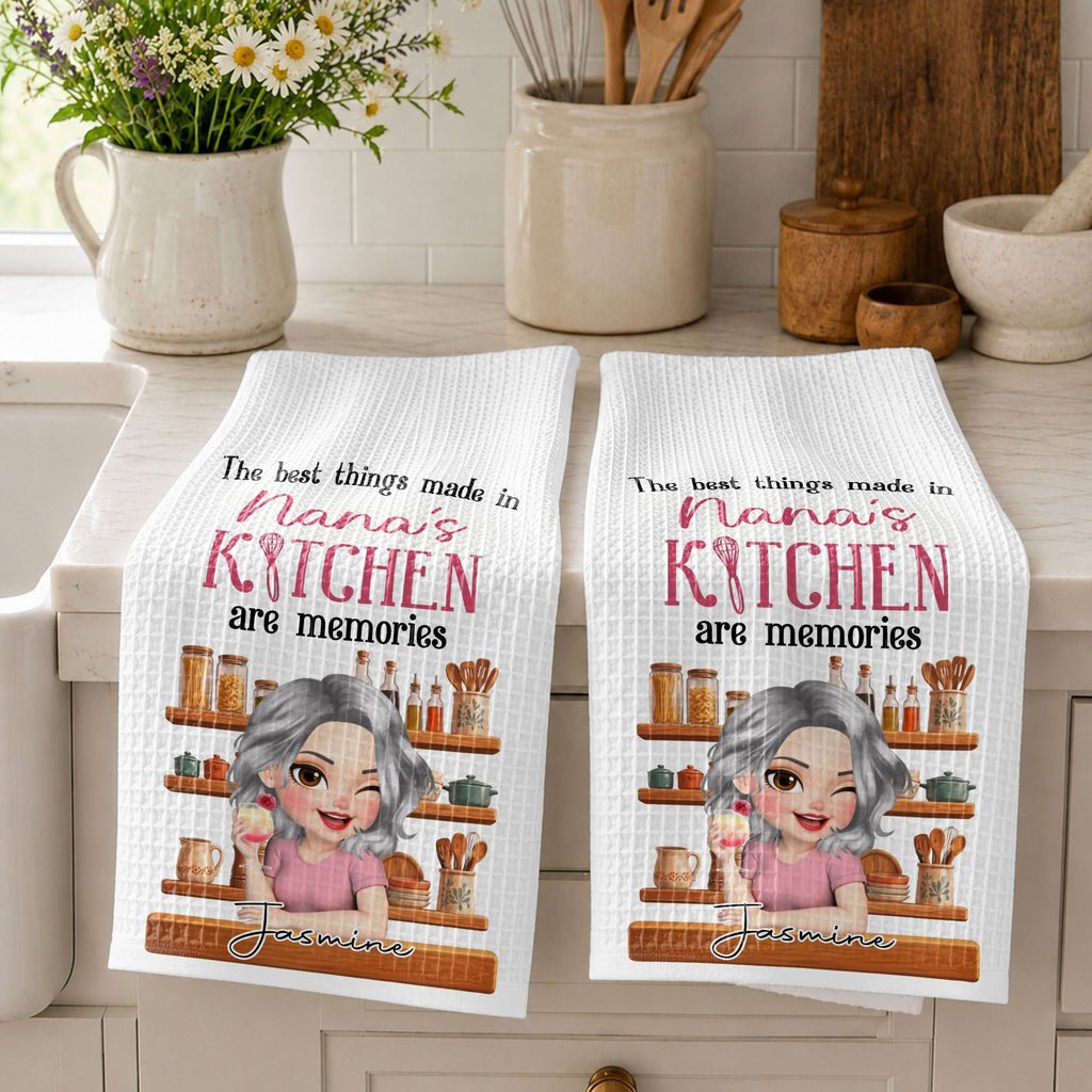 Personalized Kitchen Towel Custom Gift for Grandma Decor Kitchen Towel GradoCreations