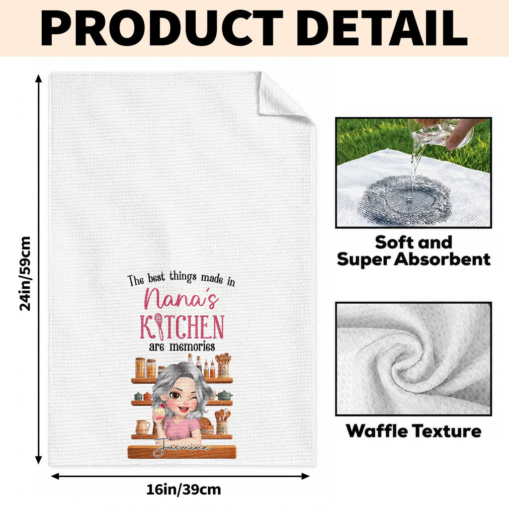 Personalized Kitchen Towel Custom Gift for Grandma Decor Kitchen Towel GradoCreations