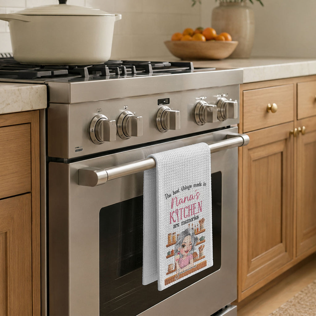 Personalized Kitchen Towel Custom Gift for Grandma Decor Kitchen Towel GradoCreations