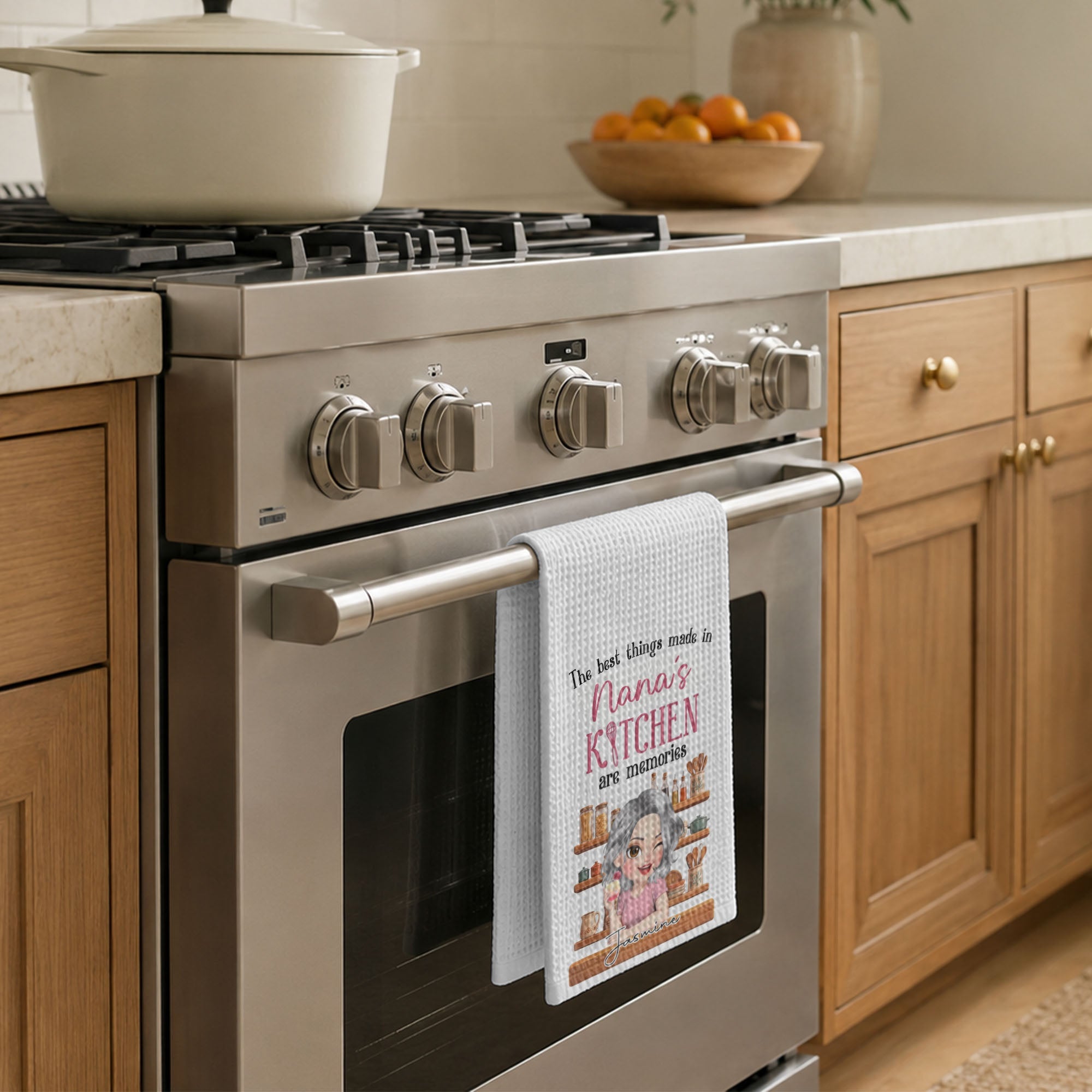 Personalized Kitchen Towel Custom Gift for Grandma Decor Kitchen Towel GradoCreations
