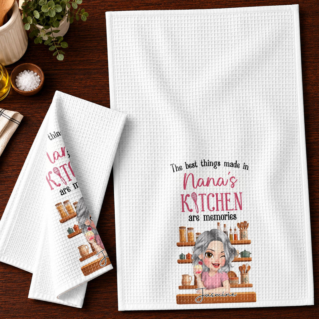 Personalized Kitchen Towel Custom Gift for Grandma Decor Kitchen Towel GradoCreations