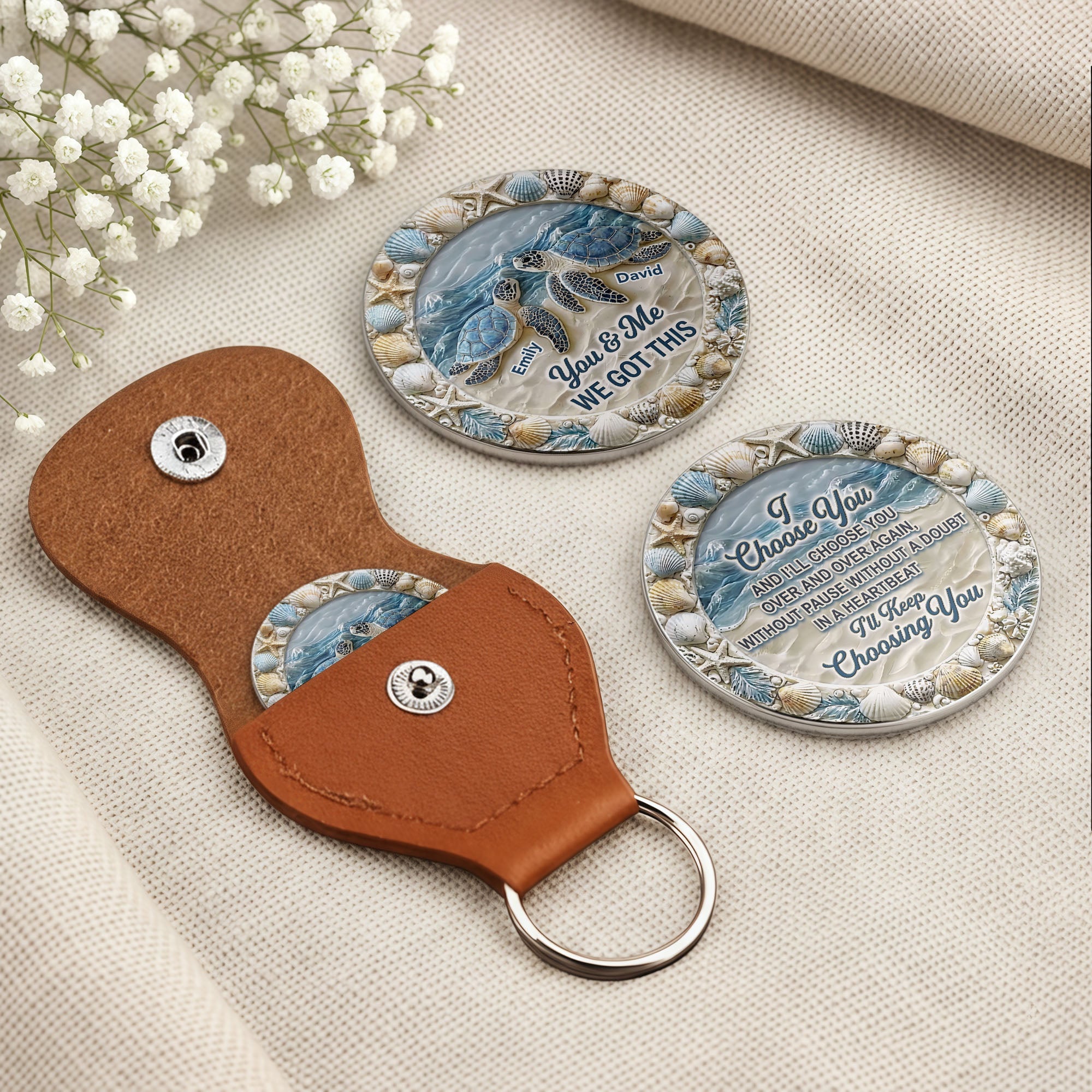 Personalized Pocket Hug Custom Name Gift for Couples Pocket Hug GradoCreations