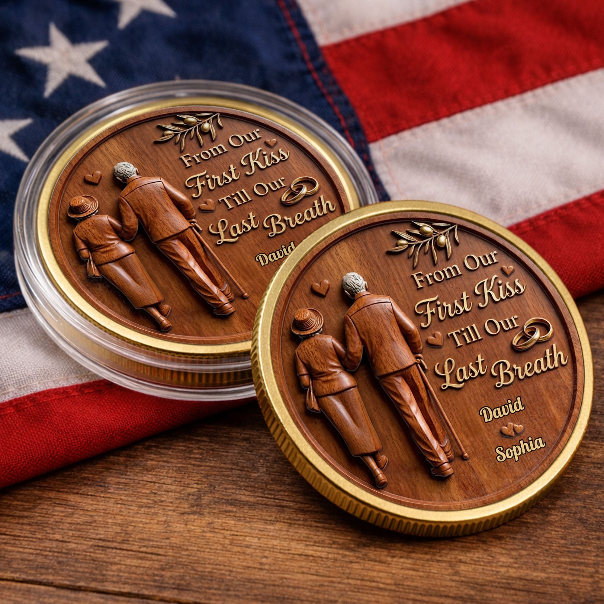 Personalized Commemorative Coin Custom Couple Gift Anniversary Commemorative Coin GradoCreations