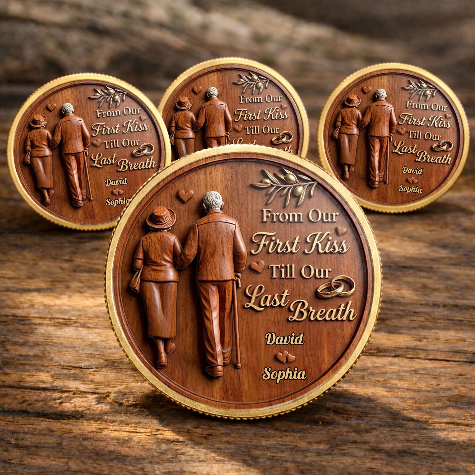 Personalized Commemorative Coin Custom Couple Gift Anniversary Commemorative Coin GradoCreations