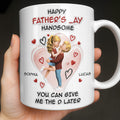 Personalized Happy Father's Day Coffee Mug Custom Couple Art Gift Edge-to-edge Mug GradoCreations