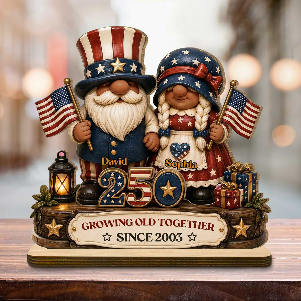 Personalized 2-Layer Wooden Plaque Custom Name Gift for Couples Wood Plaque GradoCreations