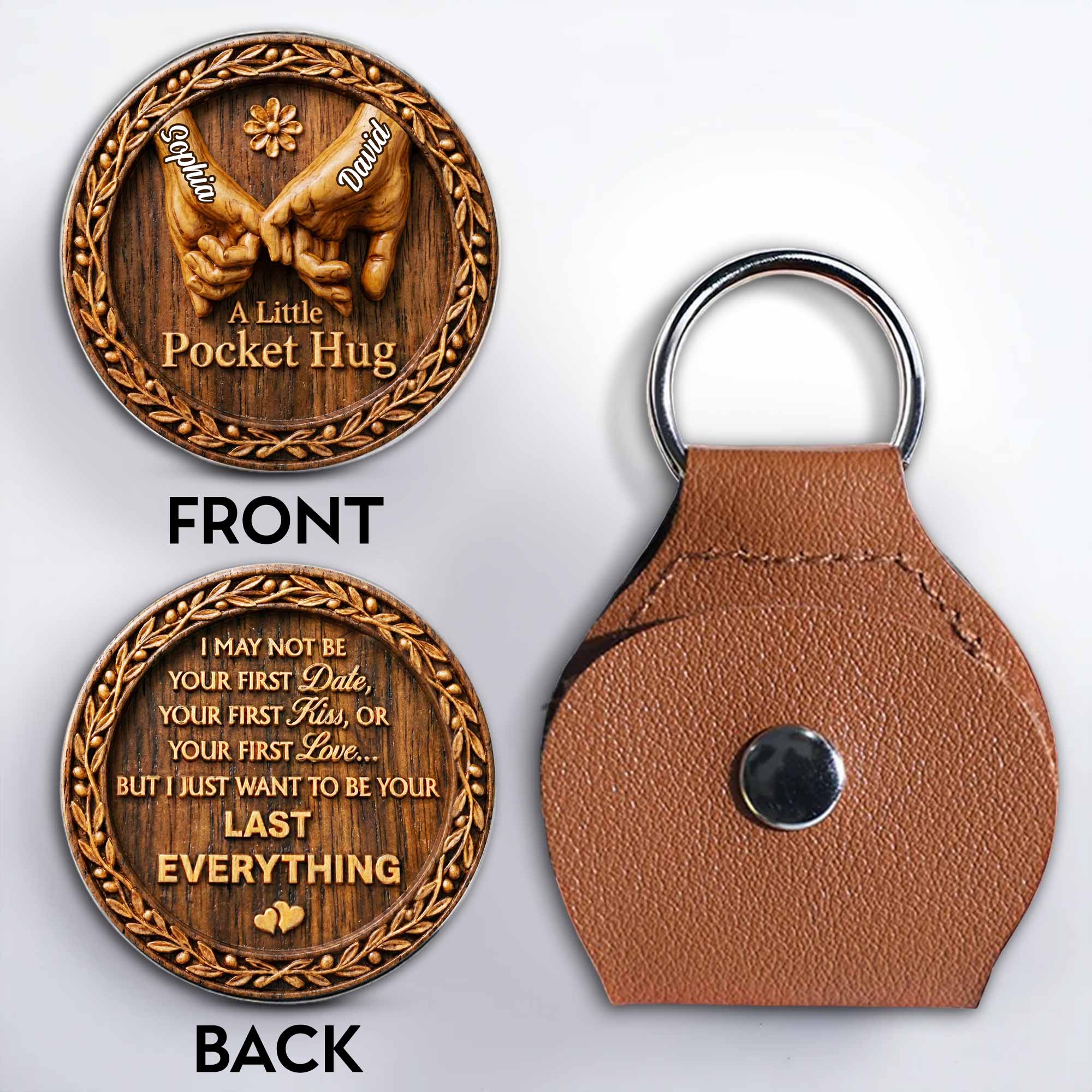 Personalized Pocket Hug Custom Love Token for Couples Gift Pocket Hug GradoCreations