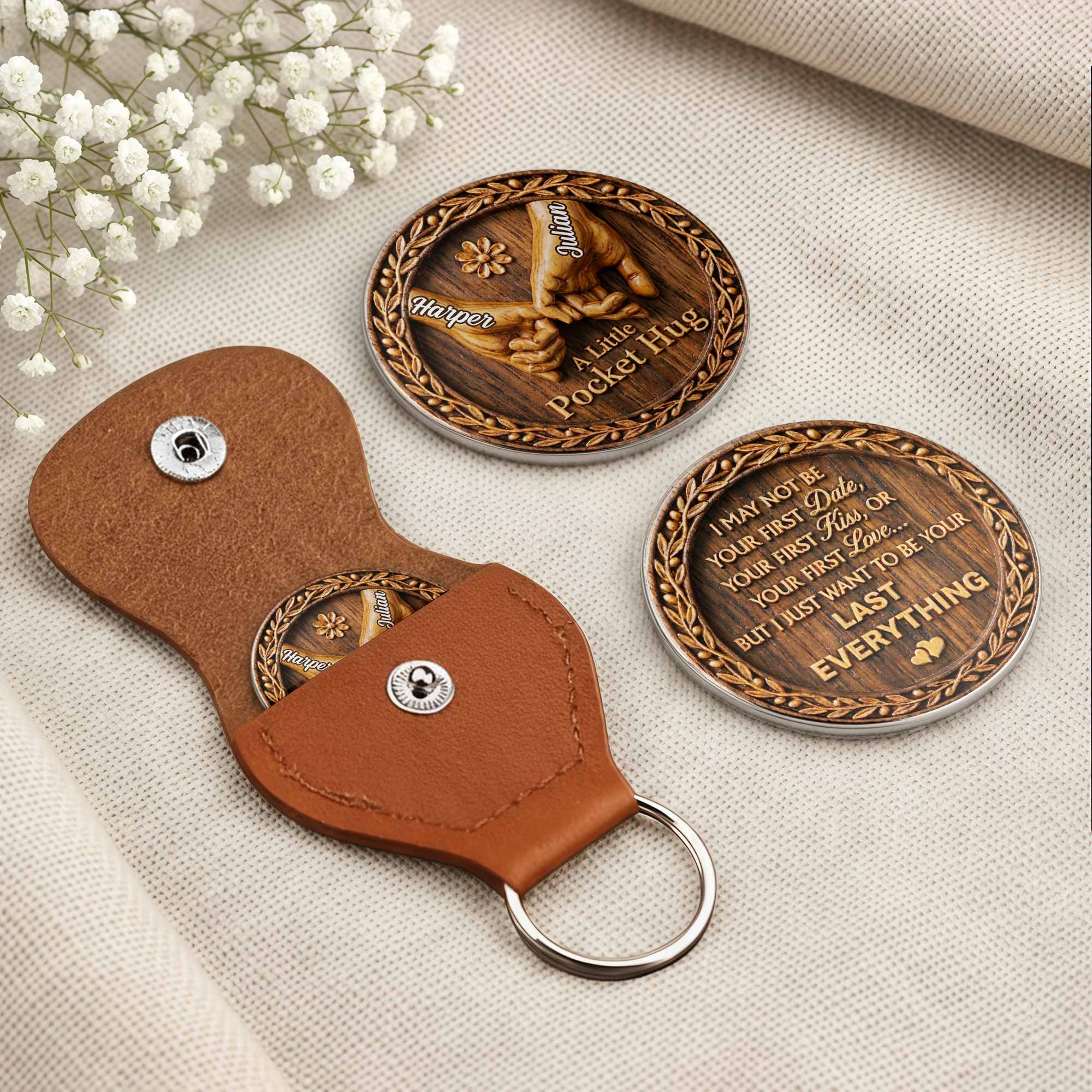 Personalized Pocket Hug Custom Love Token for Couples Gift Pocket Hug GradoCreations