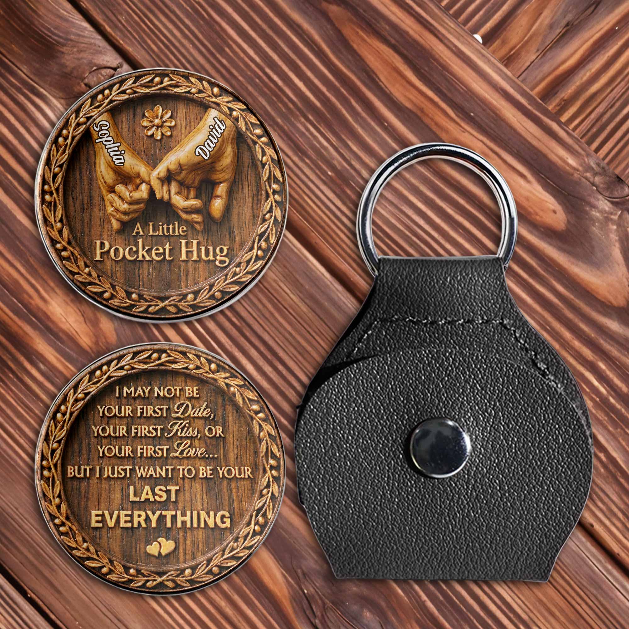 Personalized Pocket Hug Custom Love Token for Couples Gift Pocket Hug GradoCreations