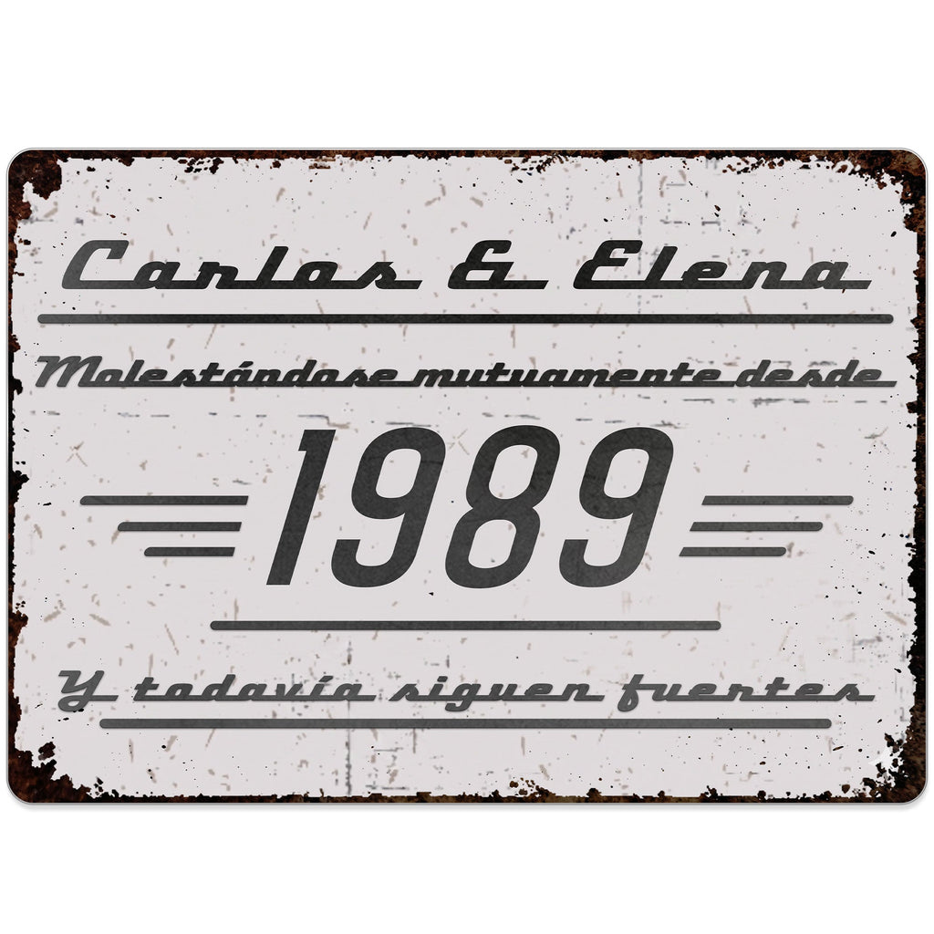 Personalized Metal Sign Custom Couple Names Gift Anniversary Metal Sign GradoCreations