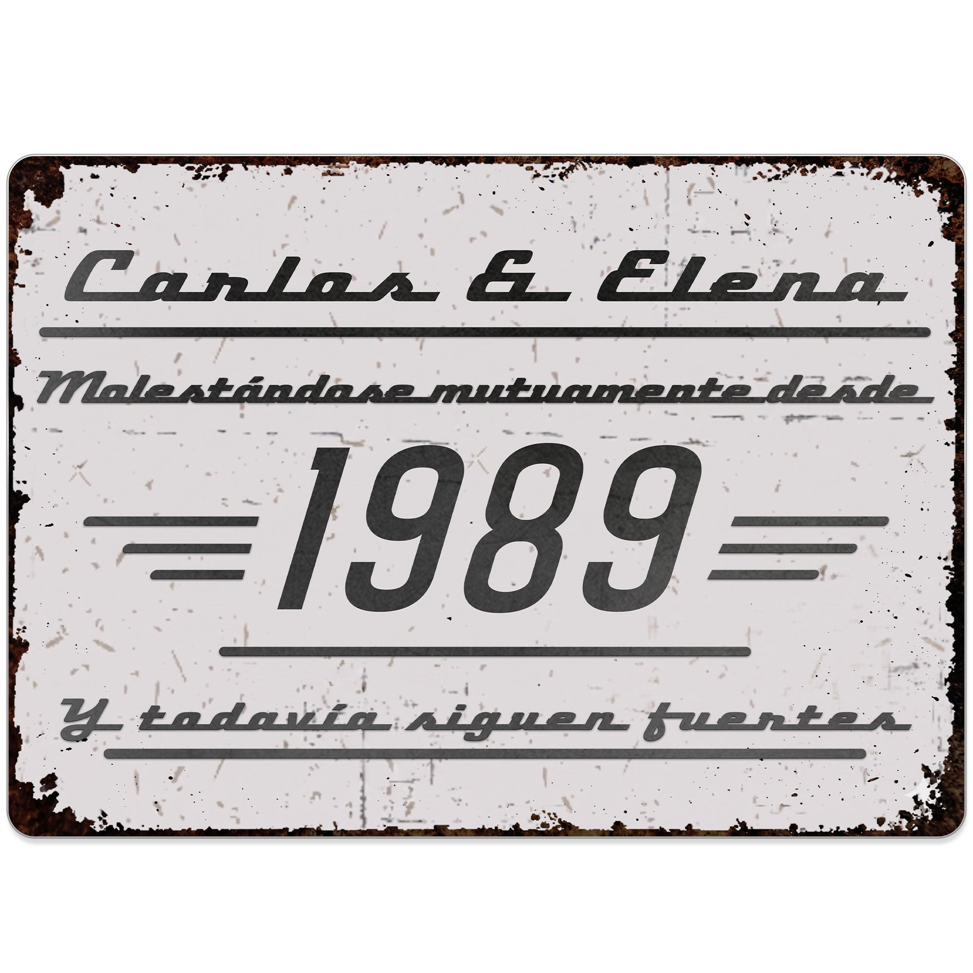 Personalized Metal Sign Custom Couple Names Gift Anniversary Metal Sign GradoCreations