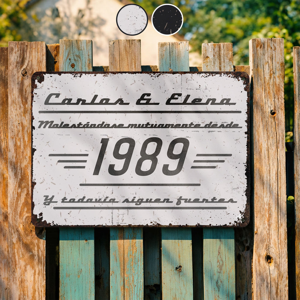 Personalized Metal Sign Custom Couple Names Gift Anniversary Metal Sign GradoCreations