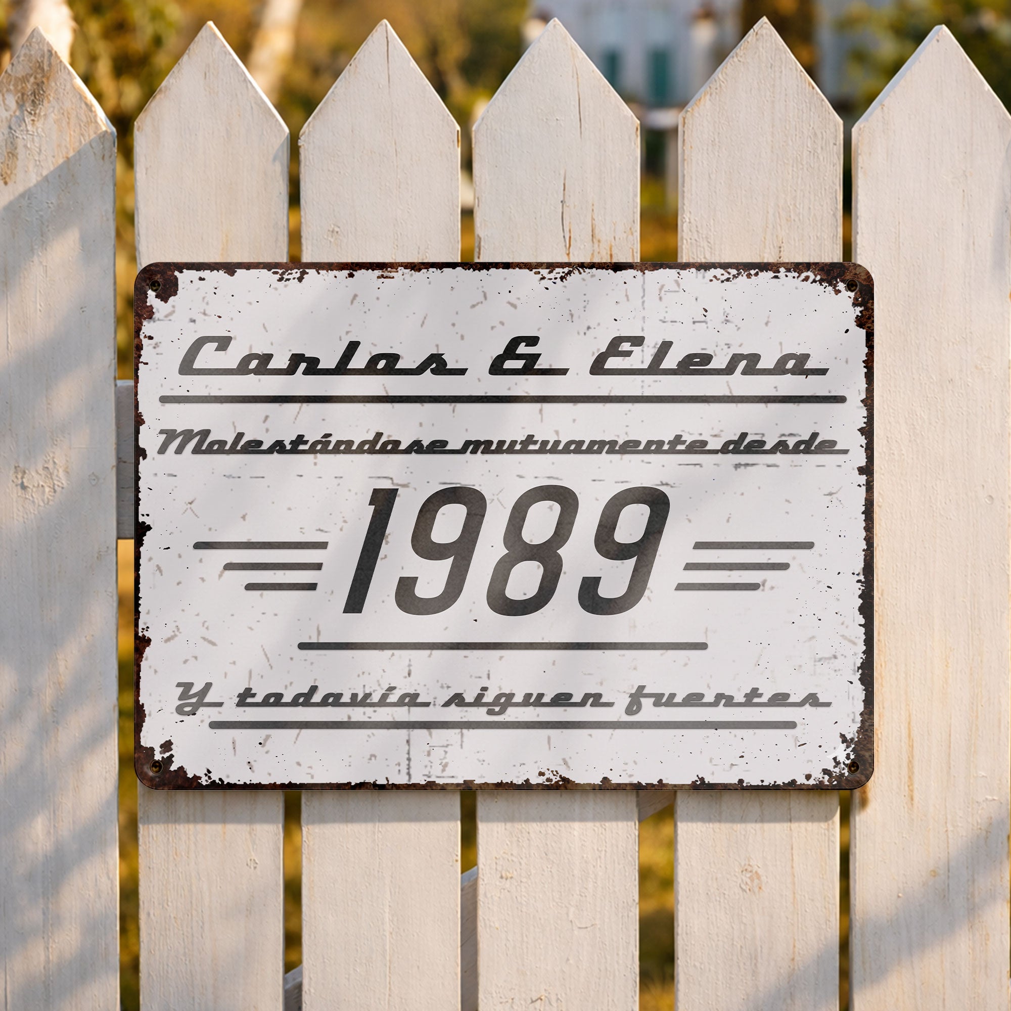 Personalized Metal Sign Custom Couple Names Gift Anniversary Metal Sign GradoCreations