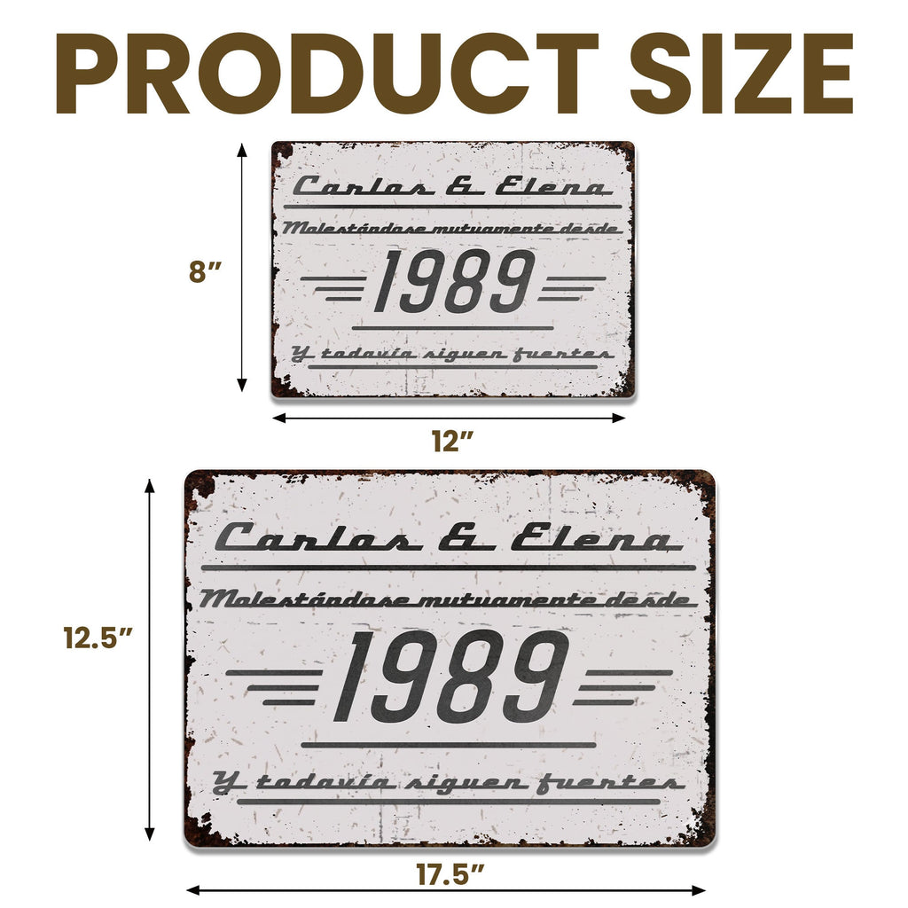 Personalized Metal Sign Custom Couple Names Gift Anniversary Metal Sign GradoCreations
