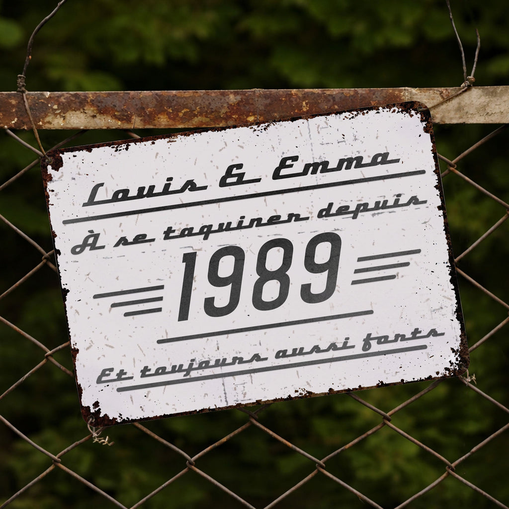Personalized Metal Sign Custom Name Family Gift for Couples Metal Sign GradoCreations