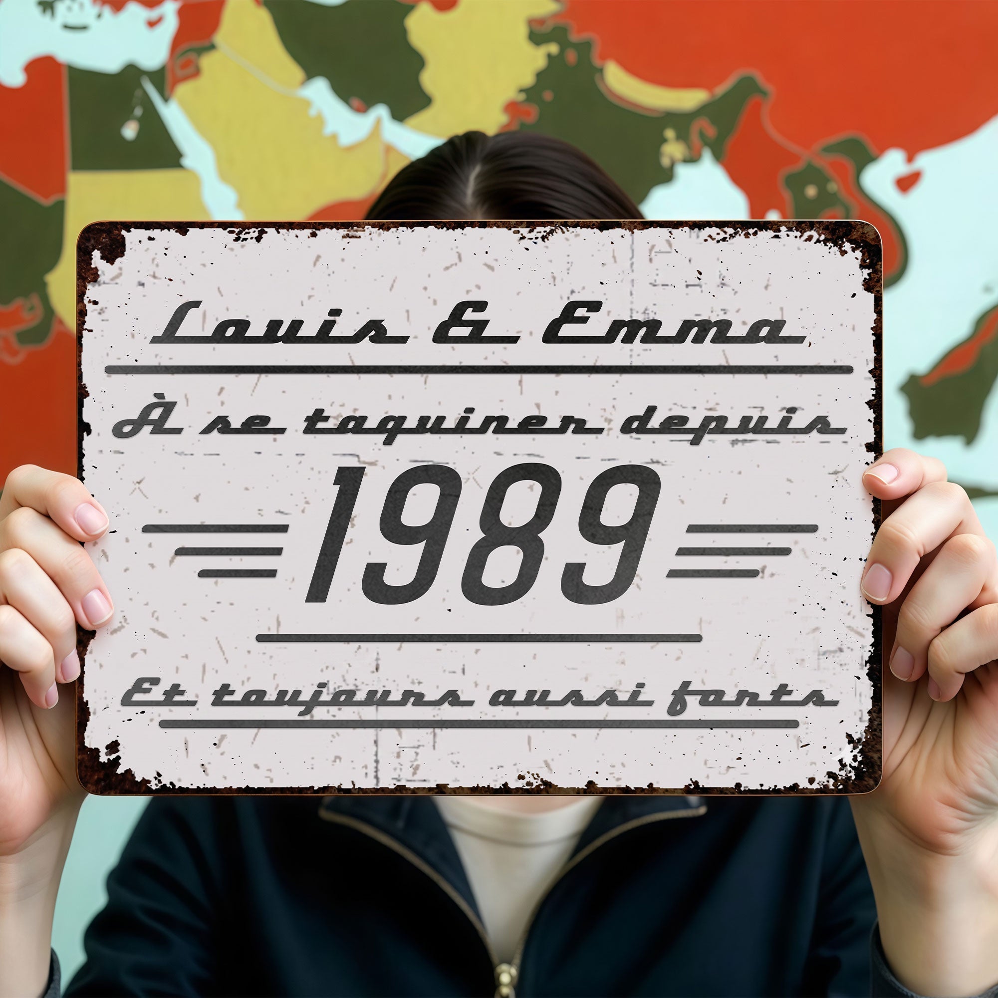 Personalized Metal Sign Custom Name Family Gift for Couples Metal Sign GradoCreations