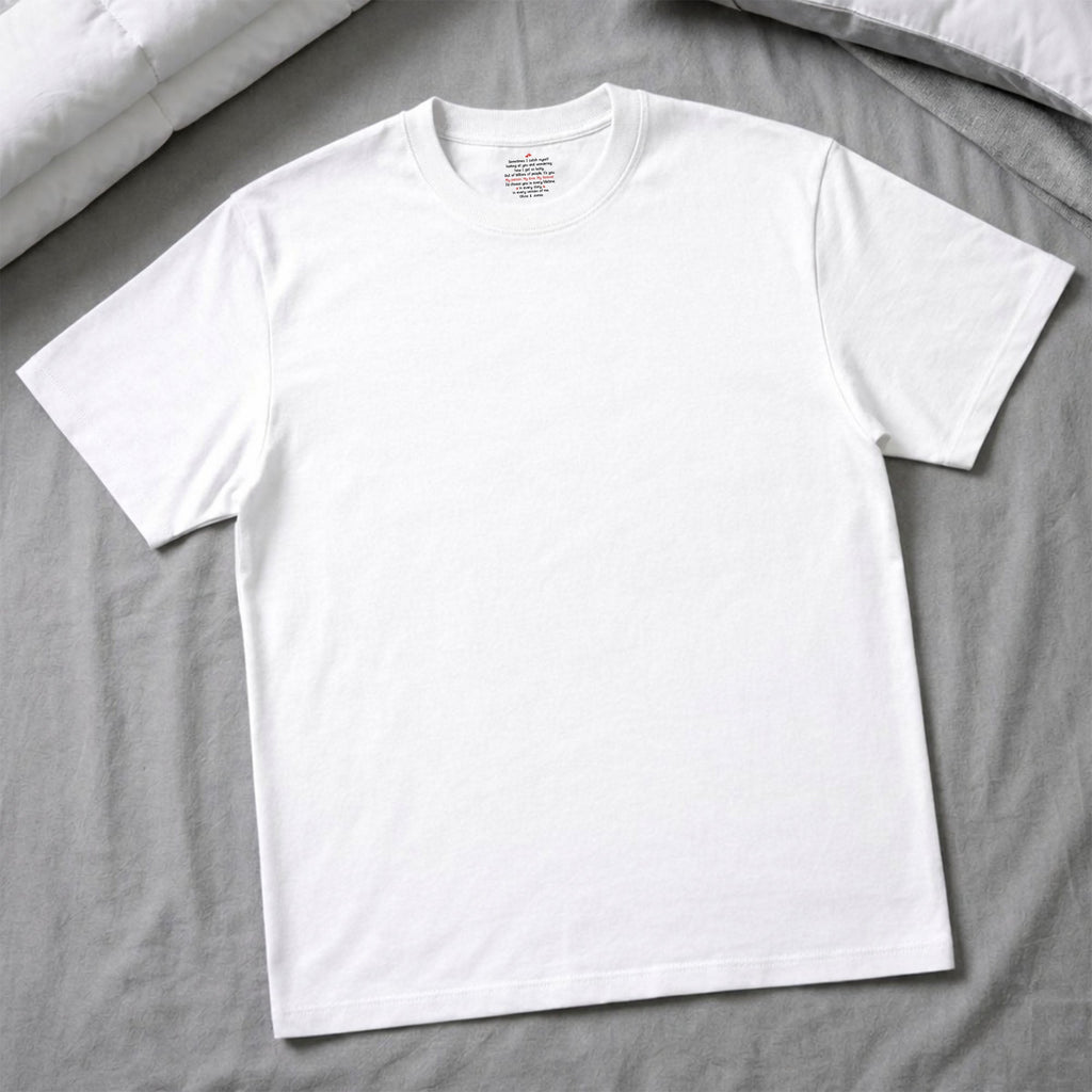 Personalized Romantic Couple T-Shirt with Inside Neck Print Gift Basic Shirt, Print inside back collar GradoCreations