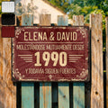 Personalized Metal Sign Custom Name Gift for Couples Anniversary Metal Sign GradoCreations