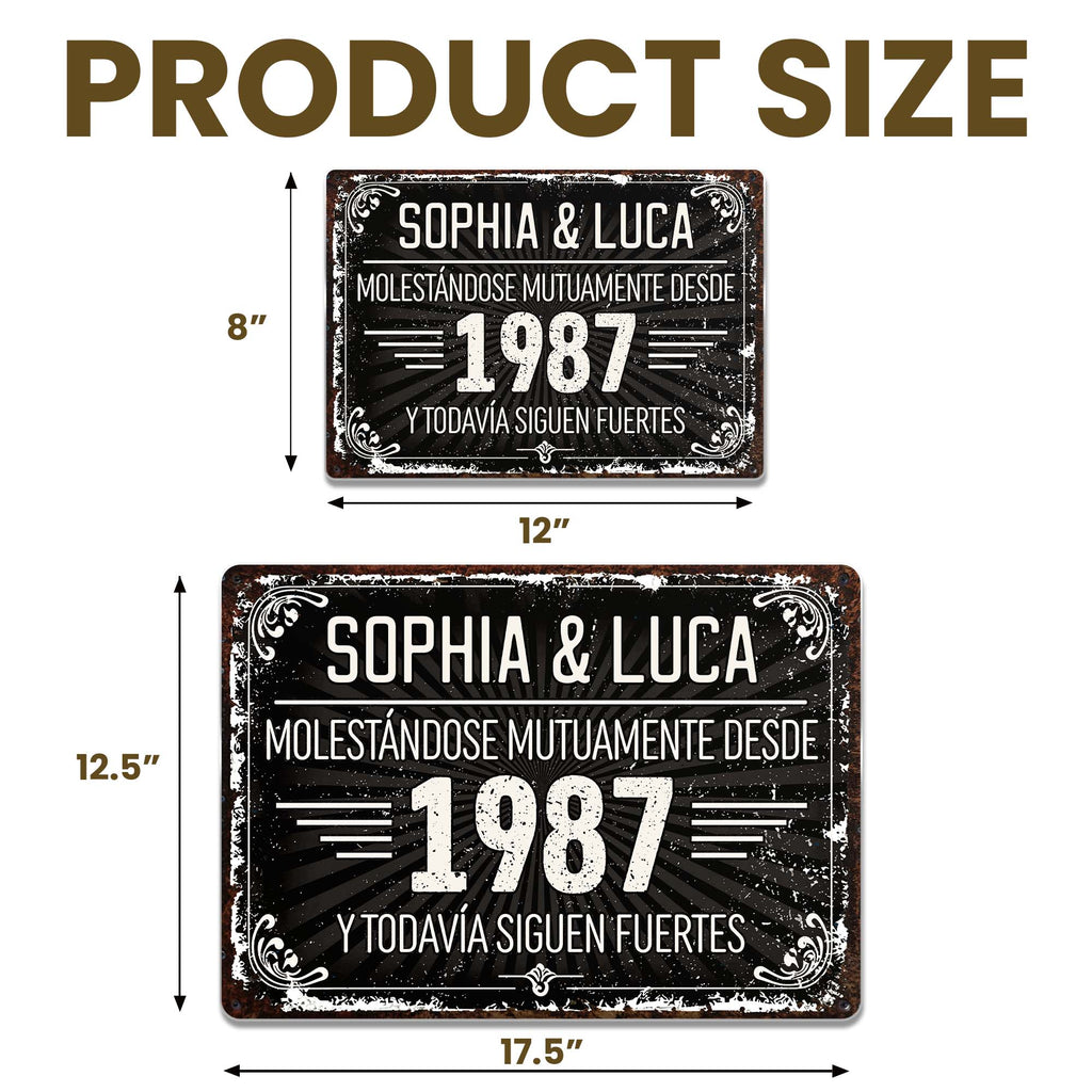 Personalized Metal Sign Custom Name Gift for Couples Anniversary Metal Sign GradoCreations