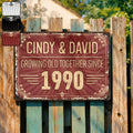 Personalized Vintage Sunburst Floral Metal Sign Custom Name Gift for Couples Metal Sign GradoCreations