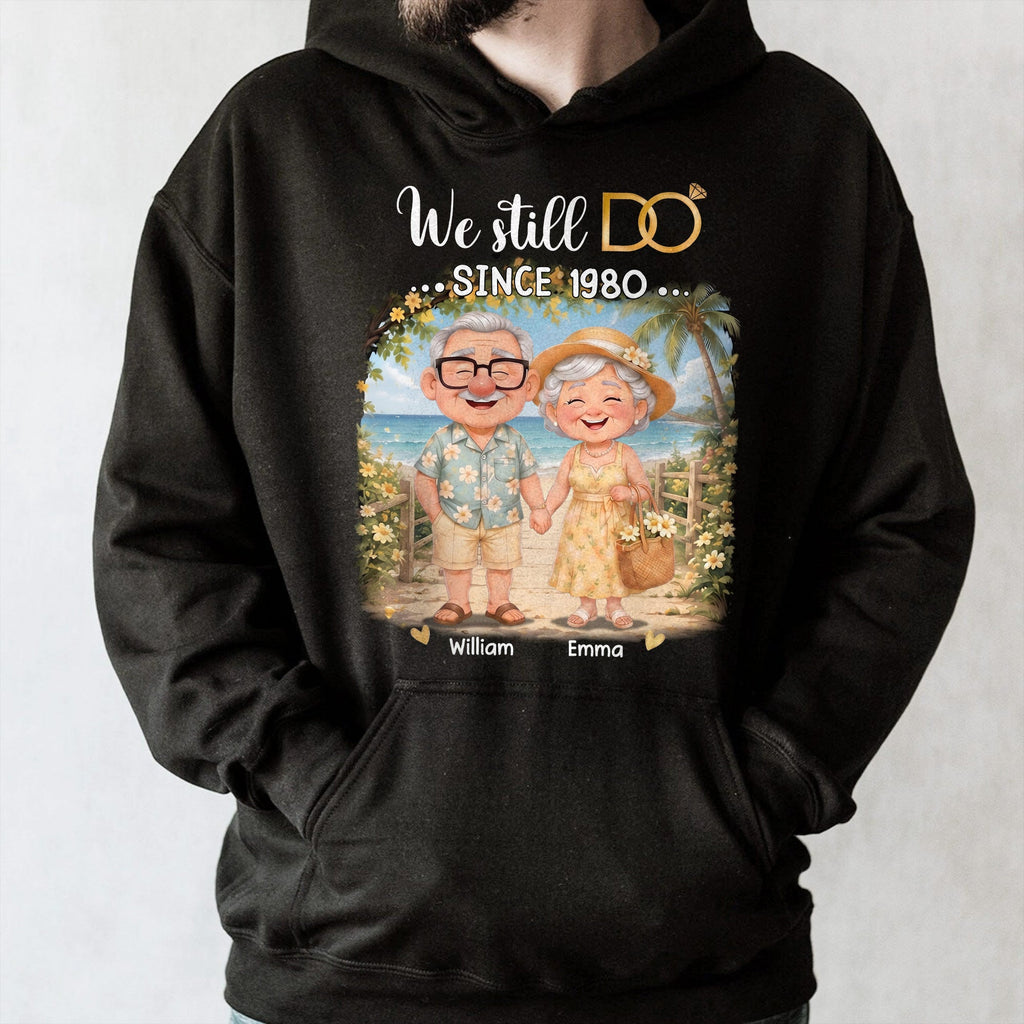 Personalized Anniversary Shirt Custom Couple Beach Hoodie Shirt GradoCreations