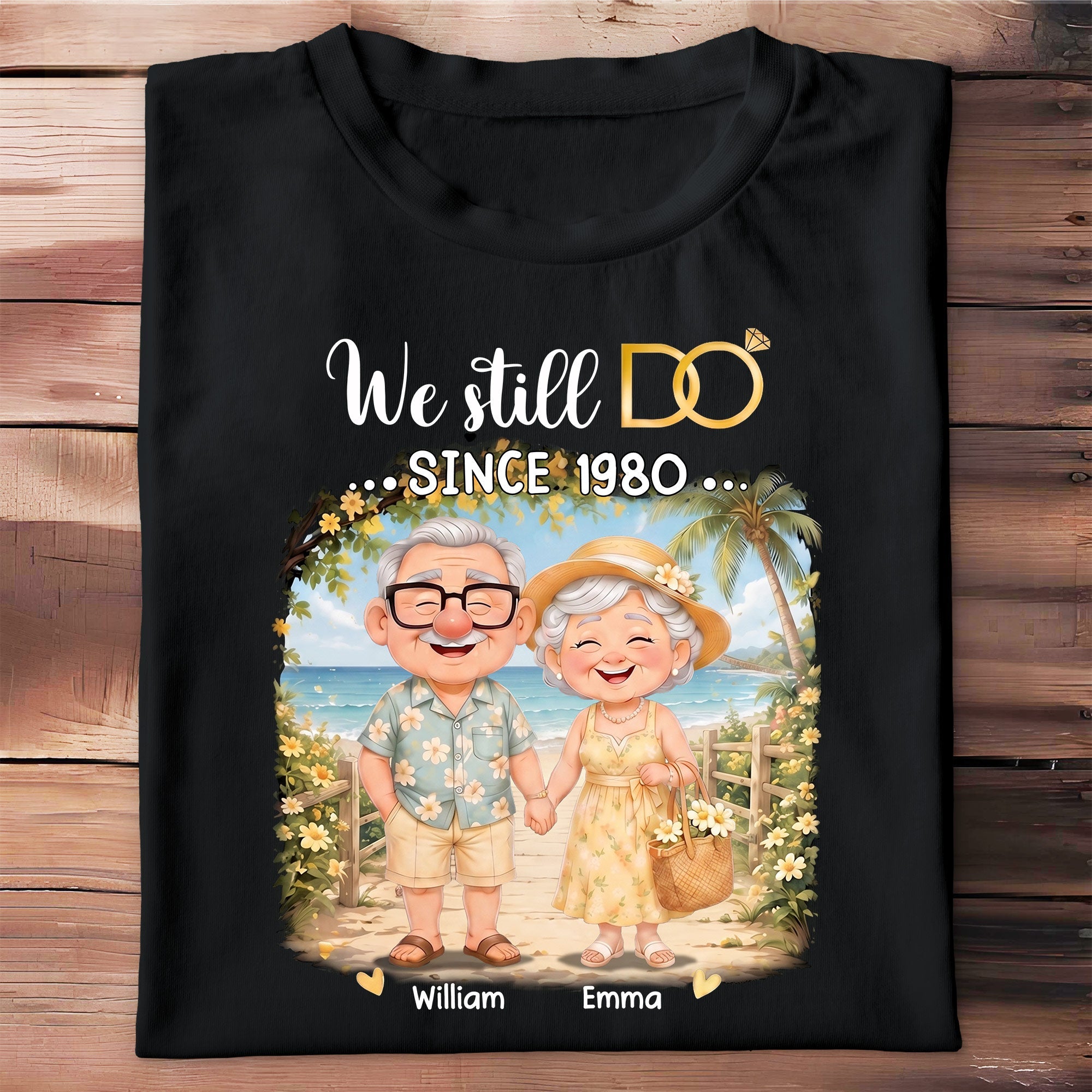 Personalized Anniversary Shirt Custom Couple Beach Hoodie Shirt GradoCreations
