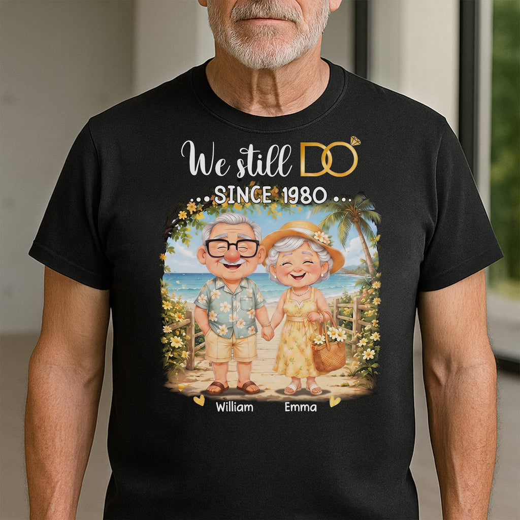 Personalized Anniversary Shirt Custom Couple Beach Hoodie Shirt GradoCreations