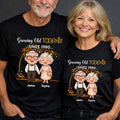 Personalized Old Couple T-shirt & Hoodie Gift for Anniversary with Autumn Tree Shirt GradoCreations