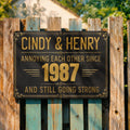 Personalized Metal Sign Custom Names Anniversary Gift for Couples Metal Sign GradoCreations