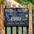 Personalized Metal Sign Custom Names Anniversary Gift for Couples Metal Sign GradoCreations