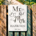 Personalized Metal Sign Custom Name Heart Design Gift for Couple Metal Sign GradoCreations