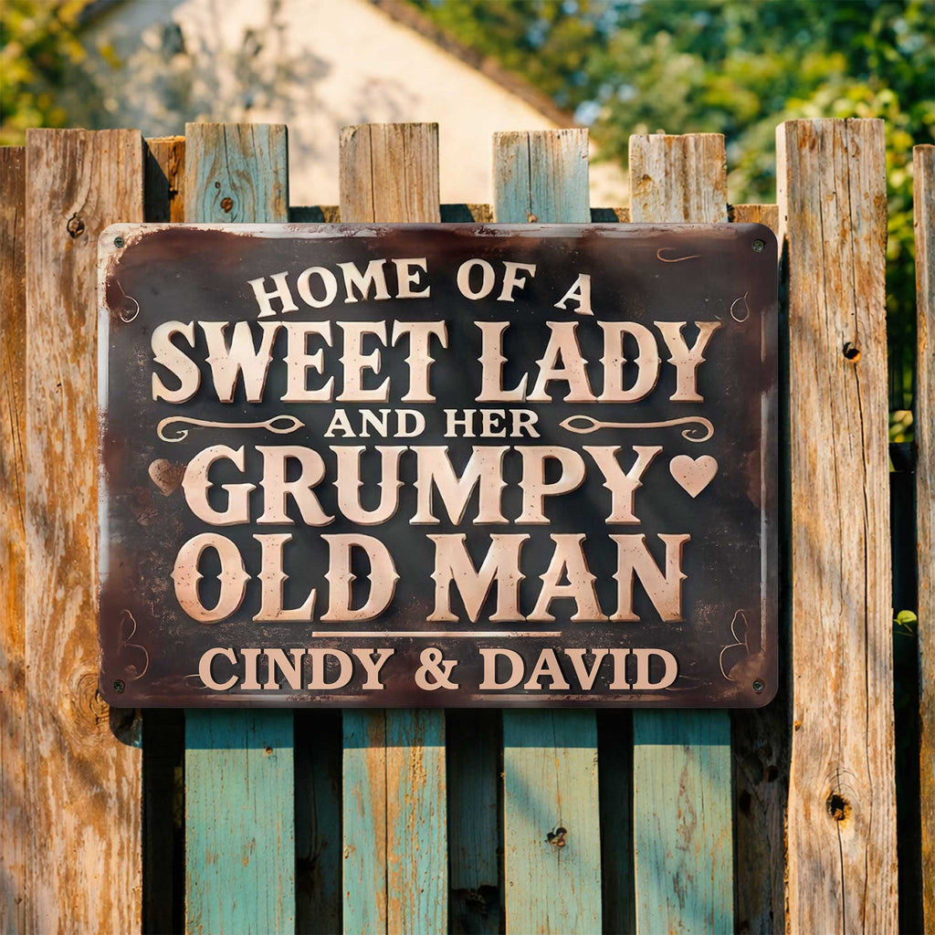 Personalized Metal Sign Home Decor Custom Name Gift for Couples Metal Sign GradoCreations