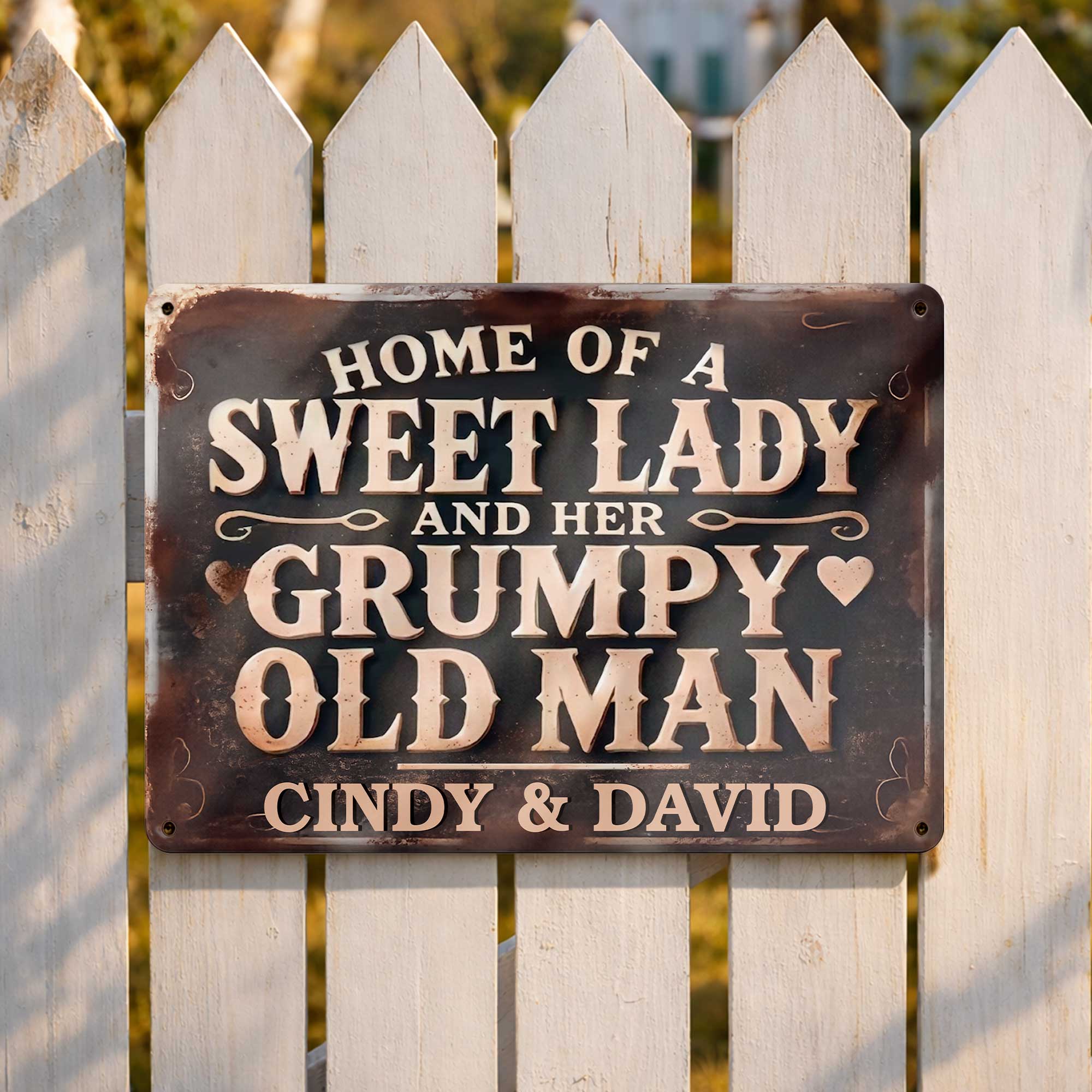 Personalized Metal Sign Home Decor Custom Name Gift for Couples Metal Sign GradoCreations