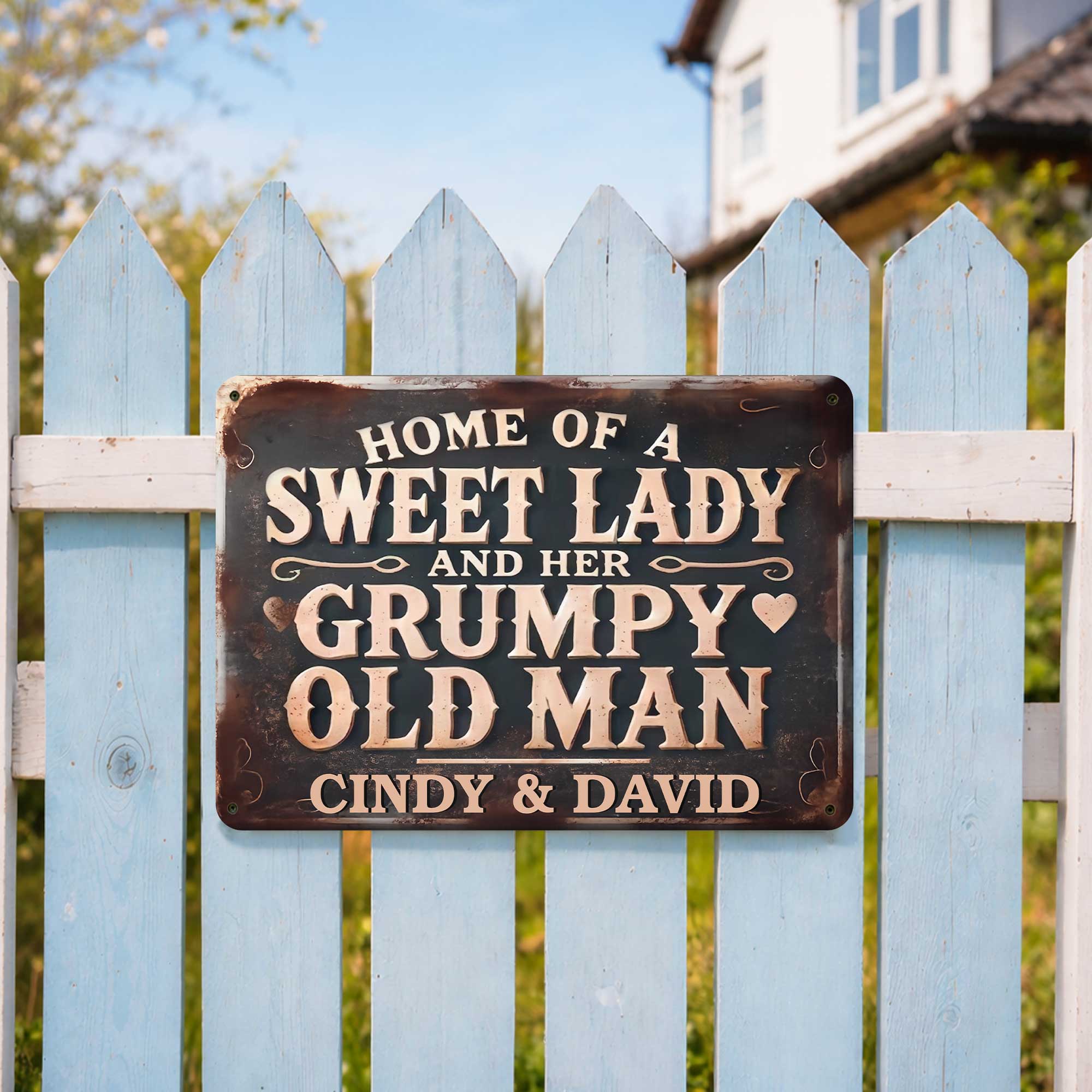 Personalized Metal Sign Home Decor Custom Name Gift for Couples Metal Sign GradoCreations