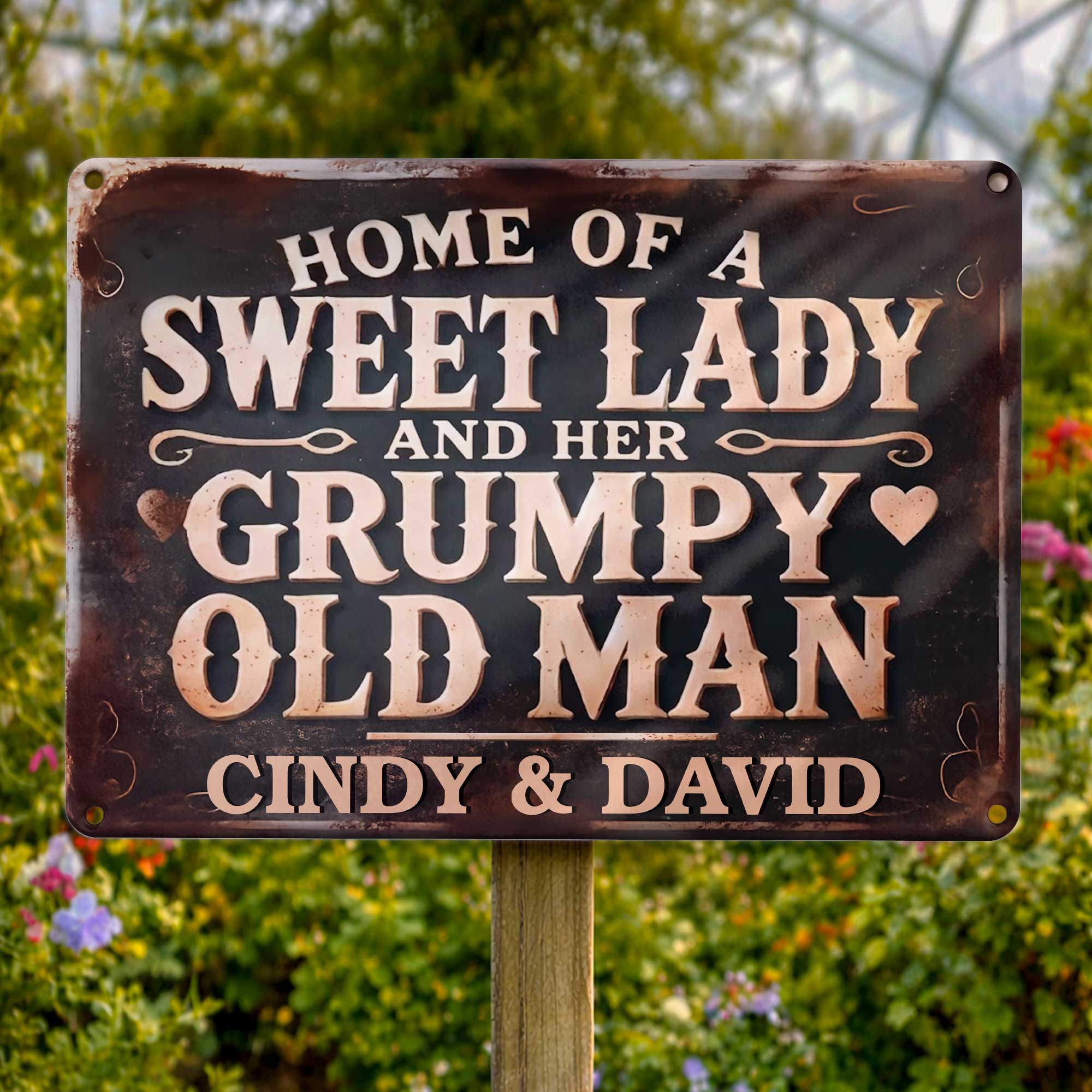 Personalized Metal Sign Home Decor Custom Name Gift for Couples Metal Sign GradoCreations